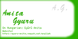 anita gyuru business card