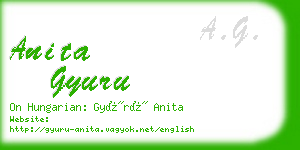 anita gyuru business card